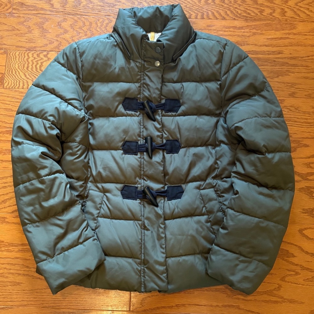 Gap Winter Edition 2012 Olive Green Toggle Puffer Jacket Womens Size Medium